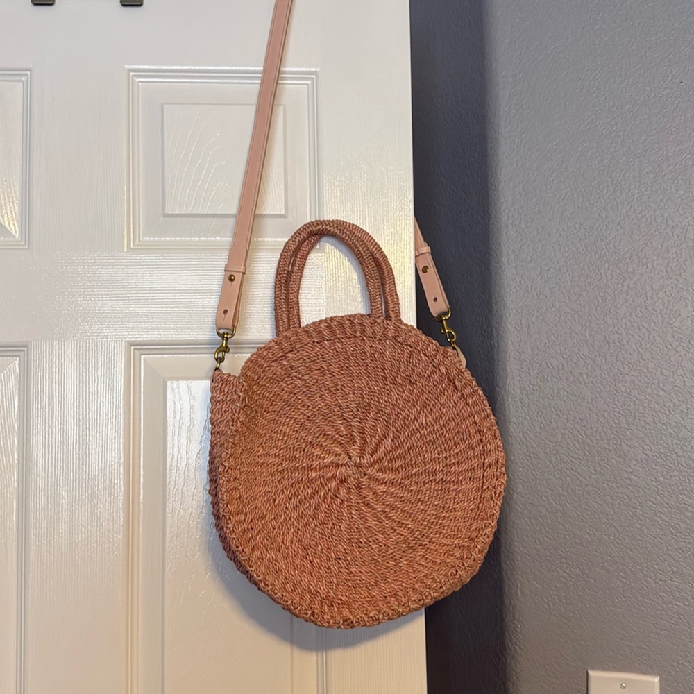 Clare V Alice straw round bag